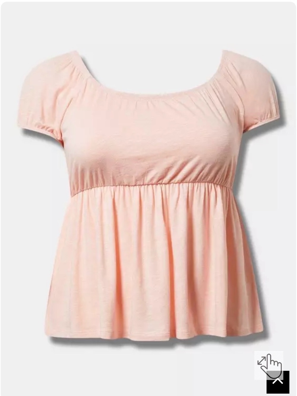 Torrid Peach Babydoll Top